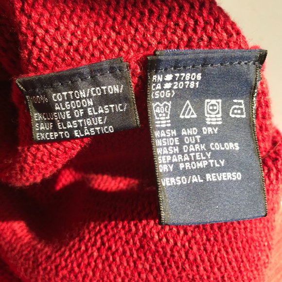 Vtg Tommy Hilfiger Brick Red Cardigan Sweater Cotton Mens Size Small S/P Solid - Picture 12 of 12